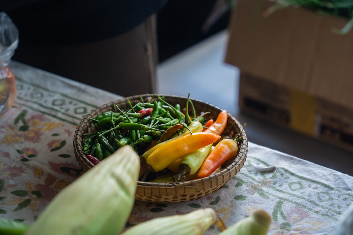 Vegetales variados frescos